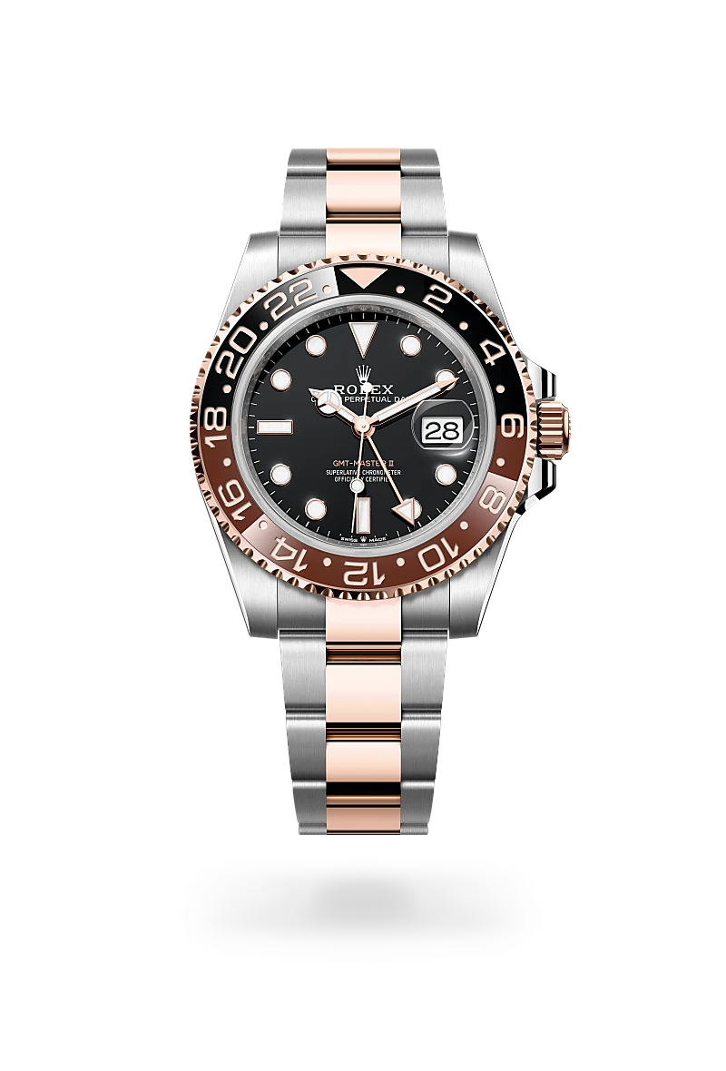 Rolex GMT-Master II Oyster, 40 mm, acciaio Oystersteel e oro Everose