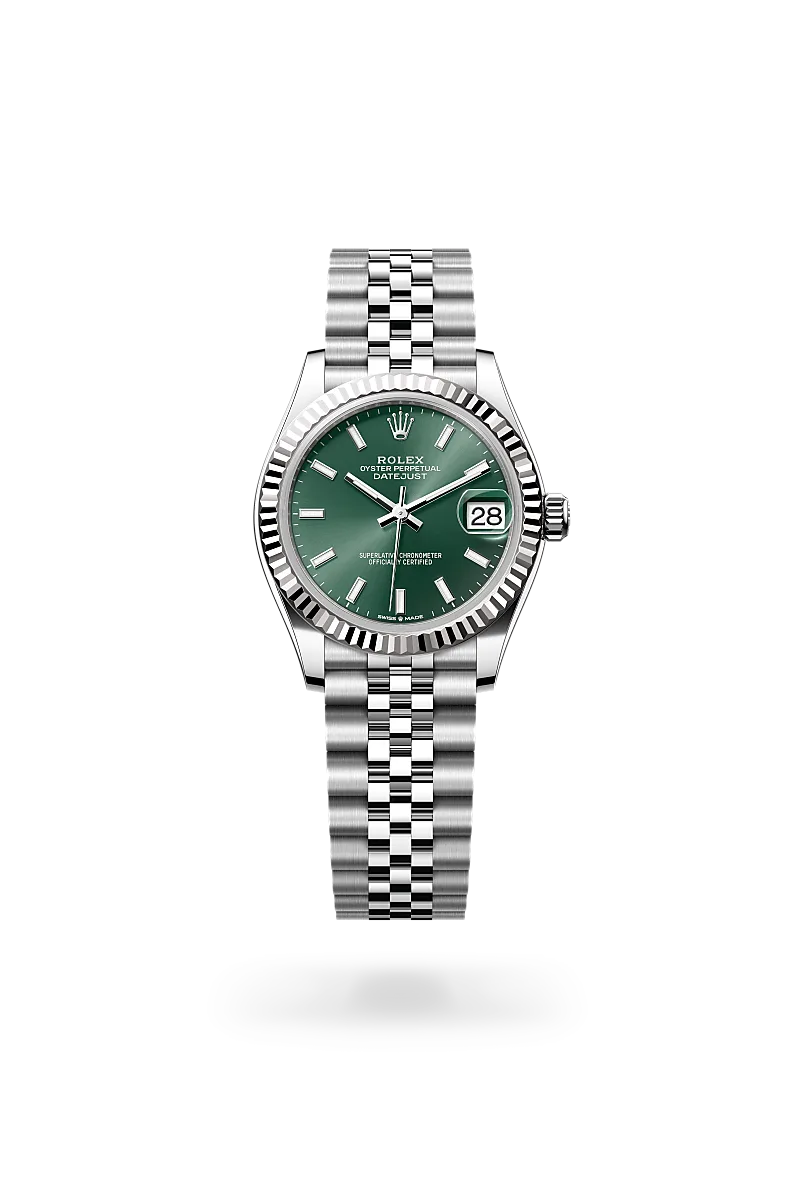 Rolex Datejust Oyster, 31 mm, acciaio Oystersteel e oro bianco