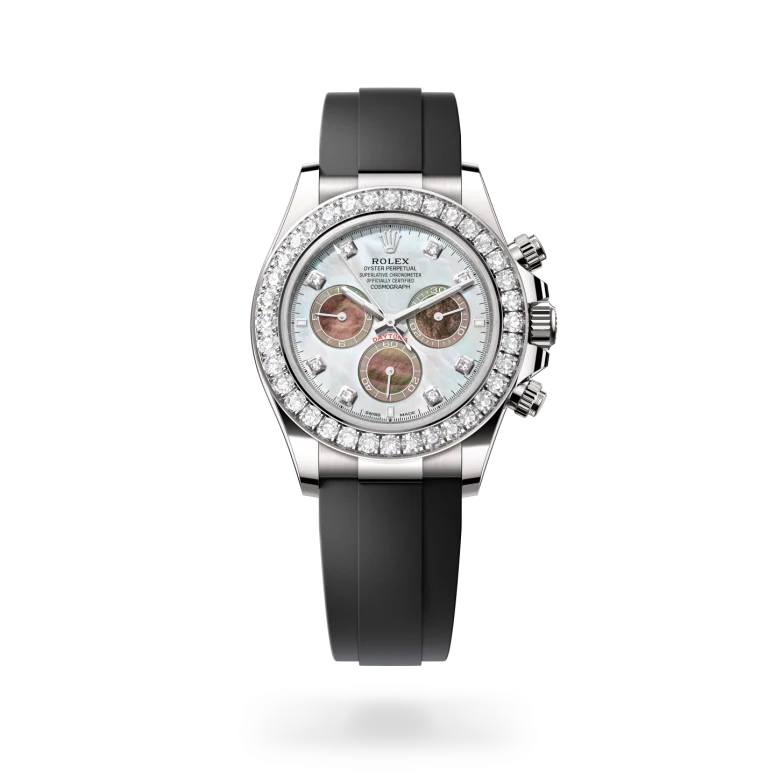 Rolex Cosmograph Daytona Oyster, 40 mm, oro bianco e diamanti