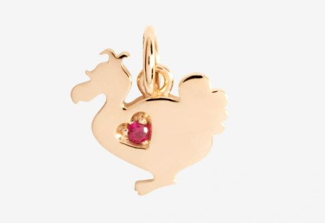 Immagine Charm Lady DoDo Oro Rosa 9k e rubino