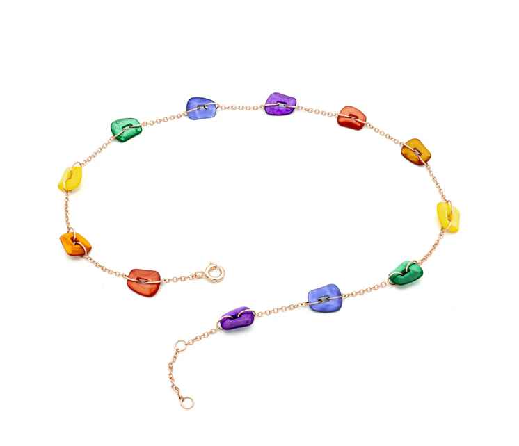 Immagine Collana Mini Puzzle Rainbow