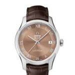 OMEGA De Ville quandrante bronzo Automatico Acciaio/Pelle