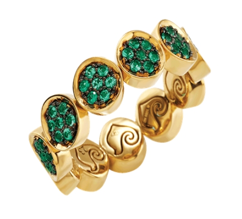 Immagine Anello Paillettes smeraldi