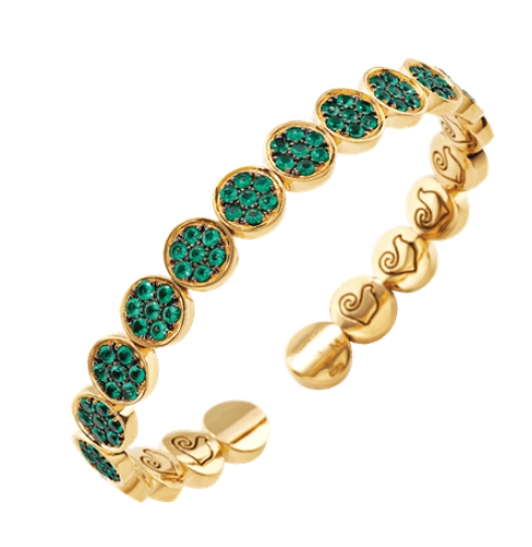 Immagine Bracciale Paillettes con smeraldi